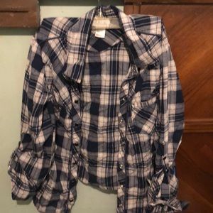 Plaid button down shirt